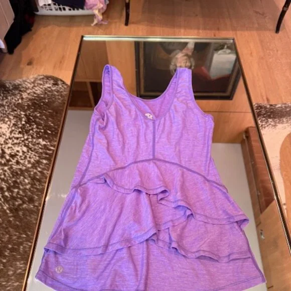 Lululemon Hustle Ruffle Back Tank Top - Size 6 - Picture 2 of 5
